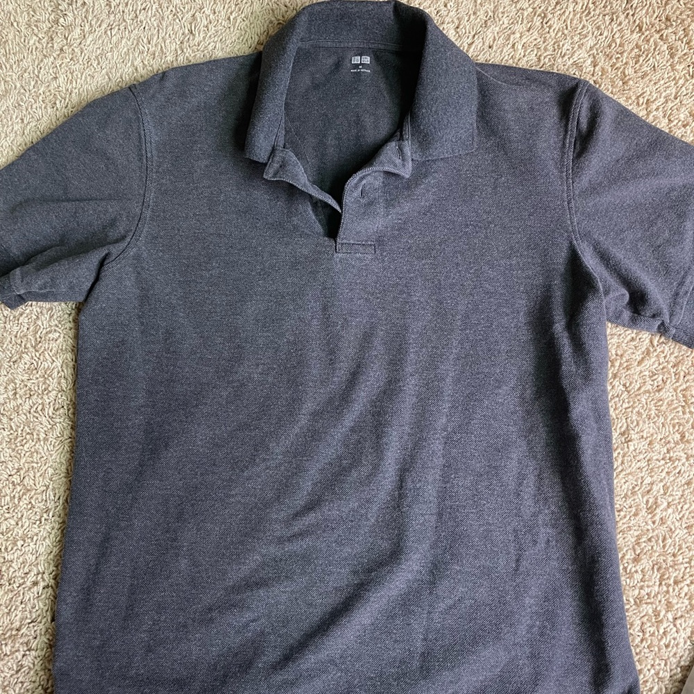 2 Shirts- Uniqlo collared shirt M, chest 38-41 inch